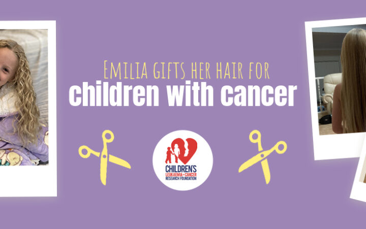 Emilia gifts her hair for children with cancer